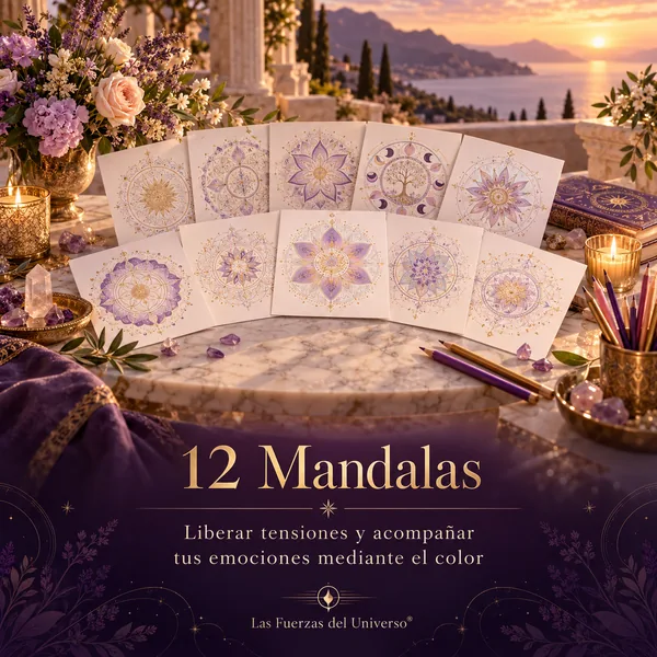 12 Mandalas. Liberar tensiones y acompañar tus emociones mediante el color.